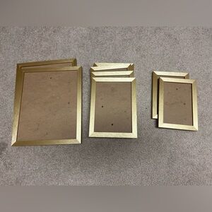 Set of gold picture frames